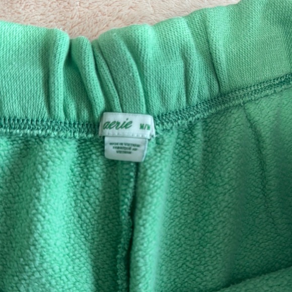 Aerie Green Athletic Shorts with Elastic Waistband - Picture 2 of 3
